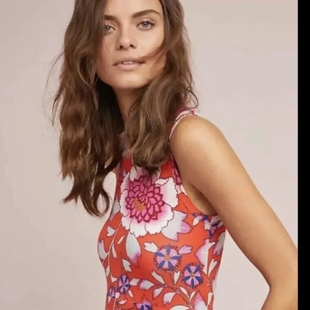 Anthropologie Maeve The Cleary Floral Mockneck Dress Size S With Pockets - Picture 4 of 13